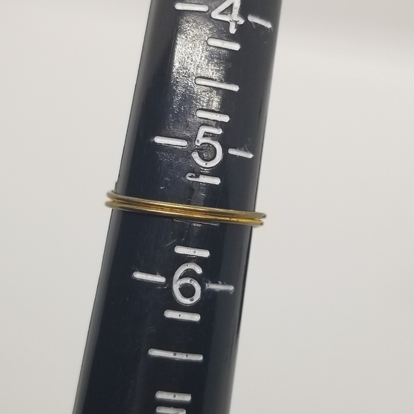 handmade wire wrapped beaded ring purple and yellow size 5.5 - Picture 4 of 4